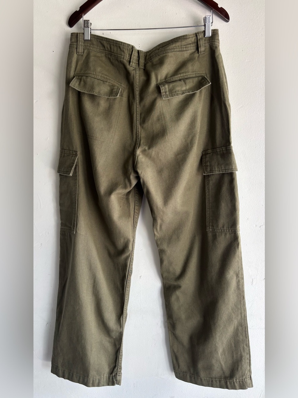 Cotton On Olive Green Wide Leg Cargo Pants - Picture 4 of 5